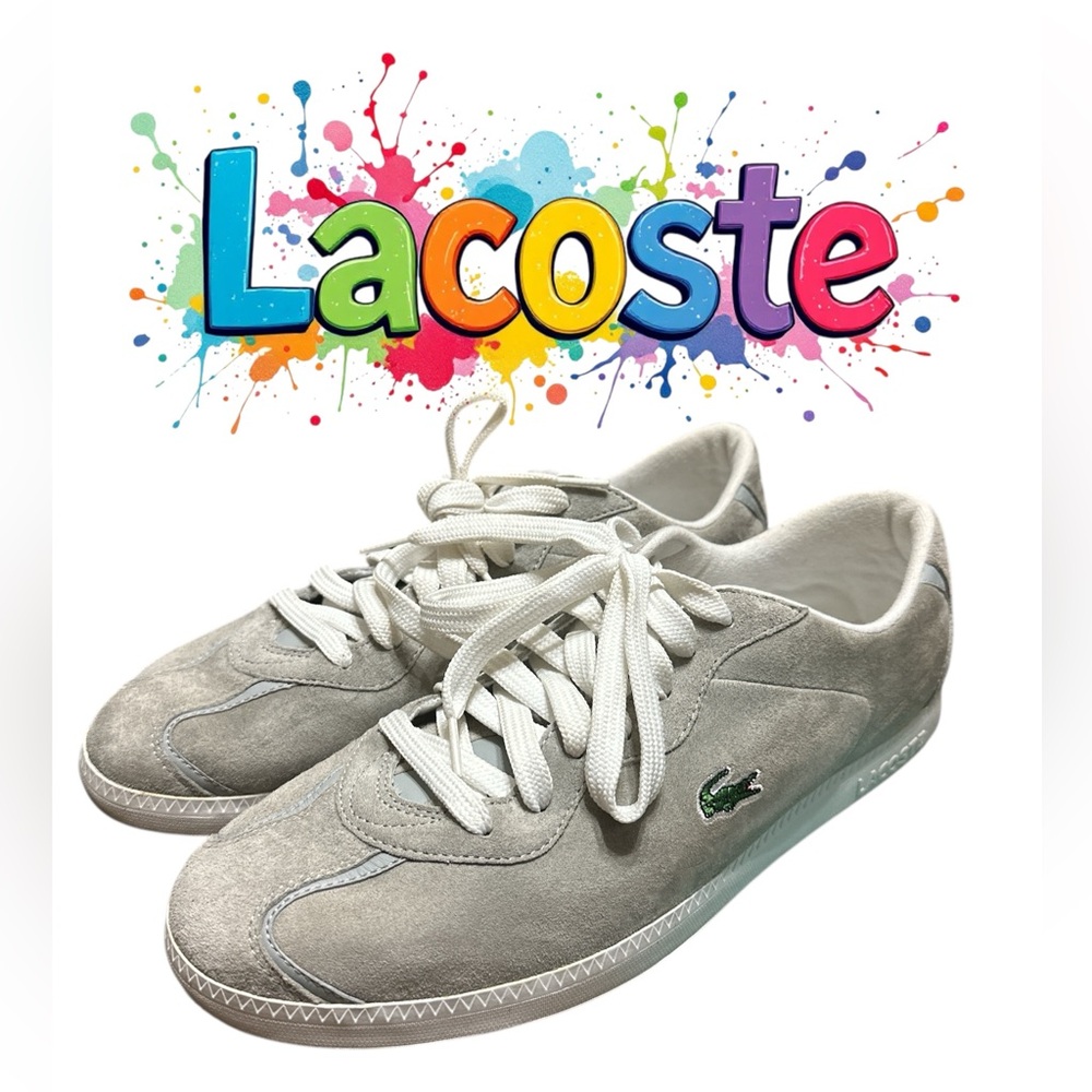 199. Lacoste 🐊 Gray Sneakers Classic Tennis Style